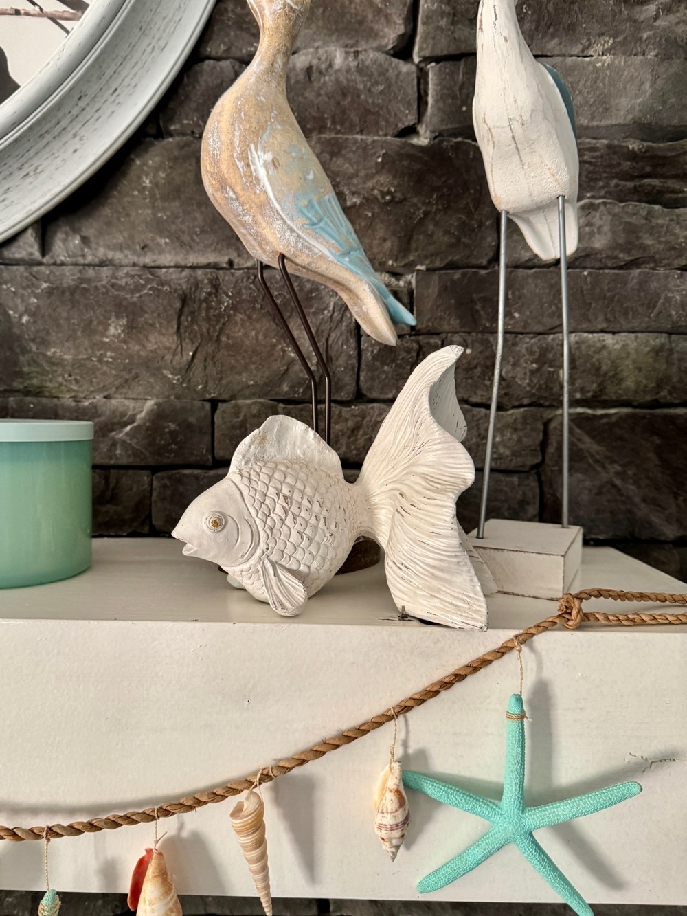 White Fish Figurine Decorative Accent for Aquatic-Style Displays - Picture 3 of 7